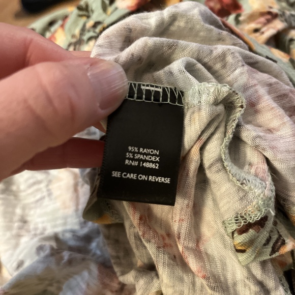 Torrid Floral Sleeveless‎ Dress Green Pattern Size large - Picture 3 of 4